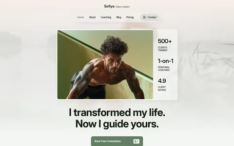 Sofiya - Wellness Website Template template preview