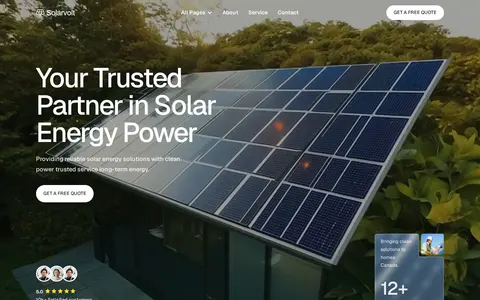 SolarVolt - Environment Website Template template preview