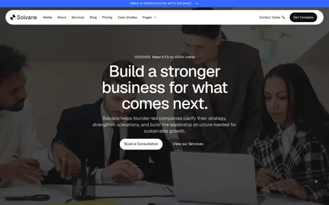 Solvane - Portfolio & Agency Website Template template preview