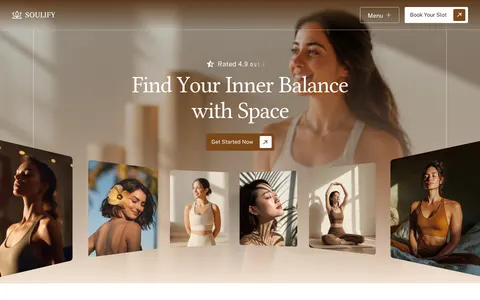 Soulify - Health & Wellness Website Template template preview