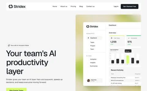 Stridex - Technology Website Template template preview