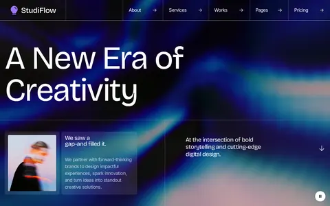 StudiFlow - Portfolio & Agency Website Template template preview