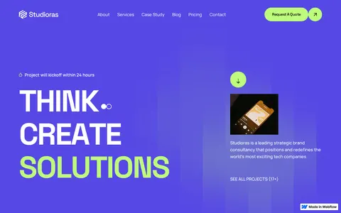 Studioras - Portfolio & Agency Website Template template preview