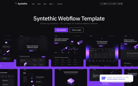 Syntethic - Website Template template preview