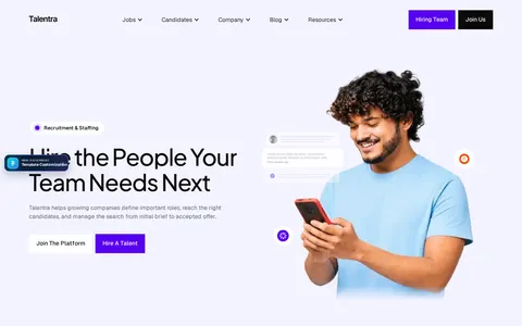 Talentraa - Website Template template preview