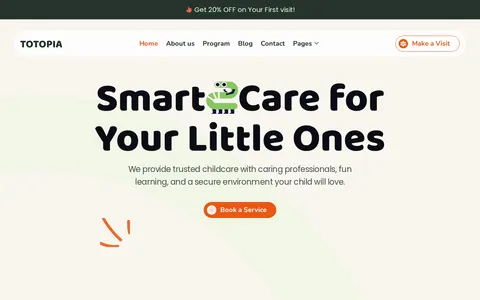 Totopia - Education Website Template template preview