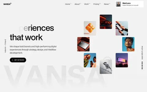 Vansa - Portfolio & Agency Website Template template preview
