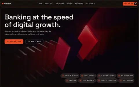 Vauitly - Technology Website Template template preview