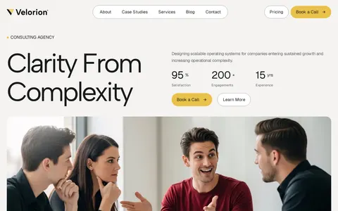 Velorion - Professional Services Website Template template preview