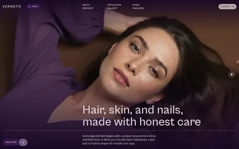 Verneto - Hair & Beauty Website Template template preview
