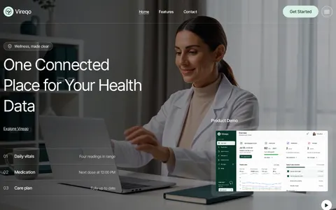 Vireqo - Website Template template preview