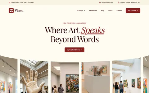 Visoraa - Arts & Entertainment Website Template template preview