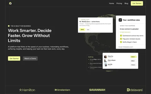Vynora - Website Template template preview