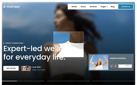 Wellnest - Wellness Website Template template preview