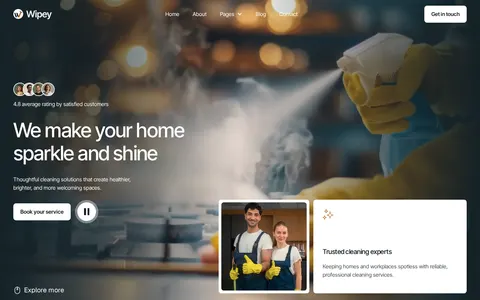 Wipey - Website Template template preview