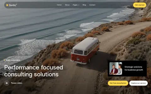 Zentic - Blog & Editorial Website Template template preview
