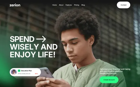 Zerion - Professional Services Website Template template preview
