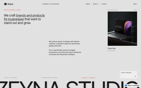 Zeyna - Portfolio & Agency Website Template template preview