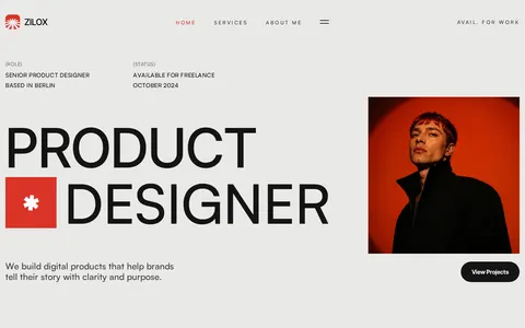 Zilox - Portfolio & Agency Website Template template preview