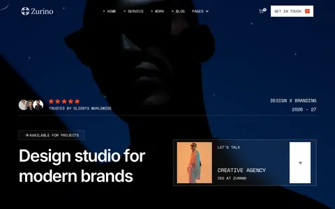Zurino - Portfolio & Agency Website Template template preview