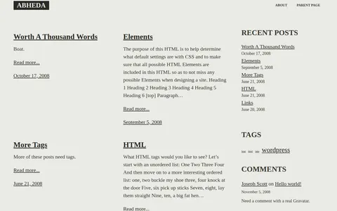Abheda template preview