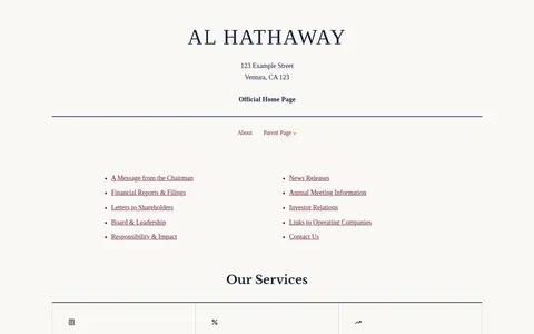 Al Hathaway template preview