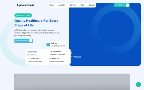 Alpha Medical template preview