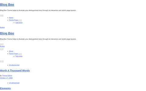 Blog Bee template preview