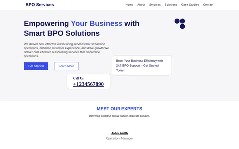 BPO Services template preview