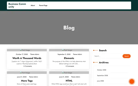 Business Community template preview