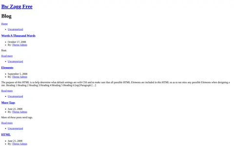 Bw Zagg Free template preview