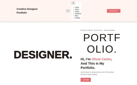 Creative Designer Portfolio template preview