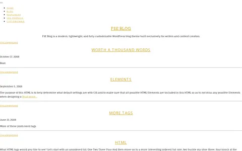 FSE Blog template preview