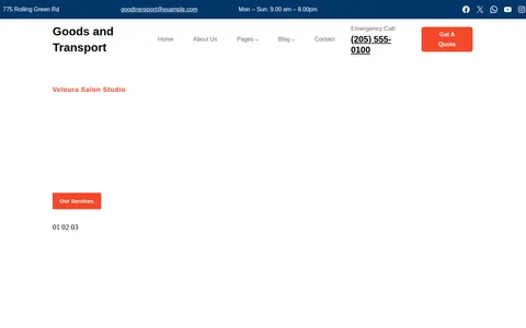 Goods and Transport template preview