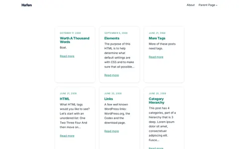 Hafen template preview