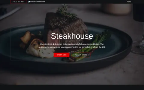 iConvert Steakhouse template preview