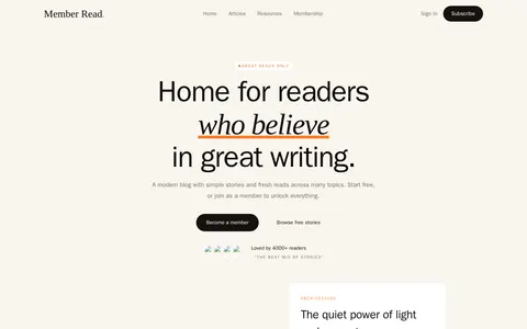 Member Read template preview
