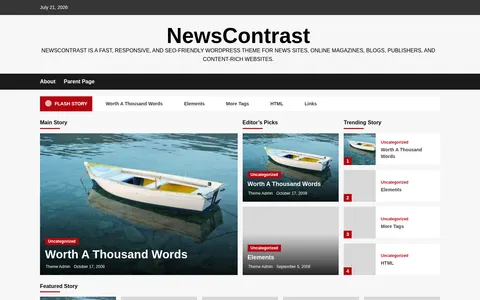 NewsContrast template preview