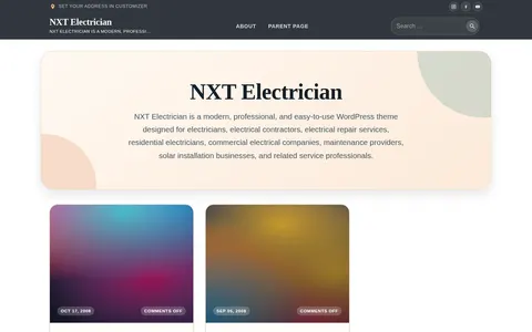 NXT Electrician template preview