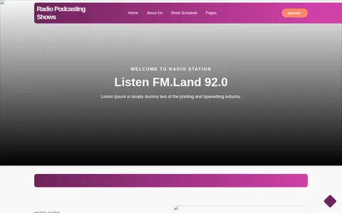 Radio Podcasting Shows template preview