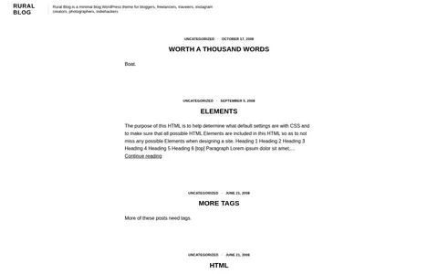 Rural Blog template preview