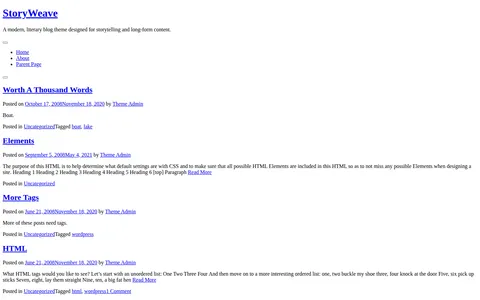 StoryWeave template preview