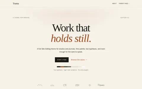 Trama template preview