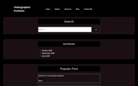 Videographer Portfolio template preview