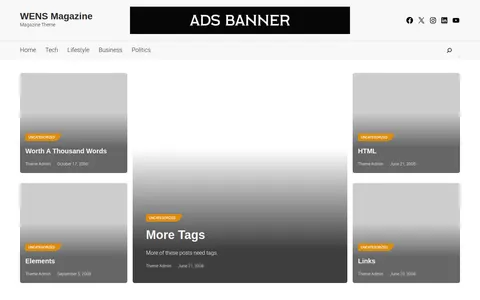 WENS Magazine template preview