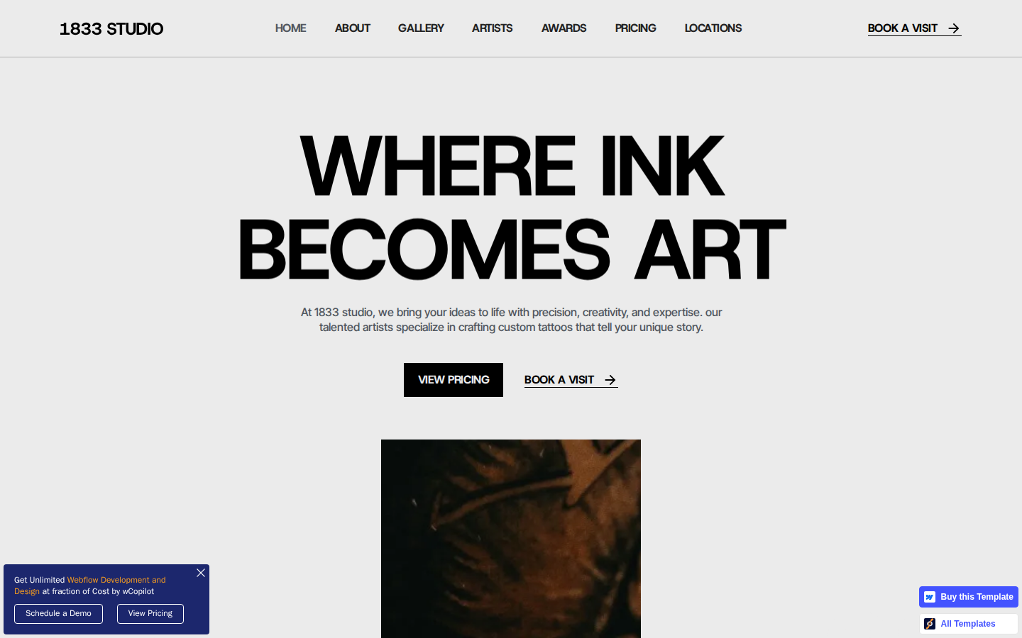 1833 Studio - Hair & Beauty Website Template template preview