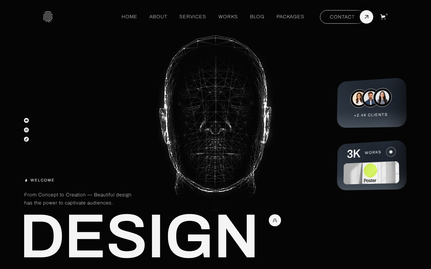 3D Entity - Portfolio & Agency Website Template template preview