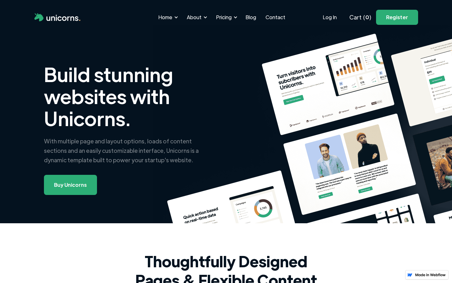 Unicorns Ecommerce - Retail & E-Commerce Website Template template preview
