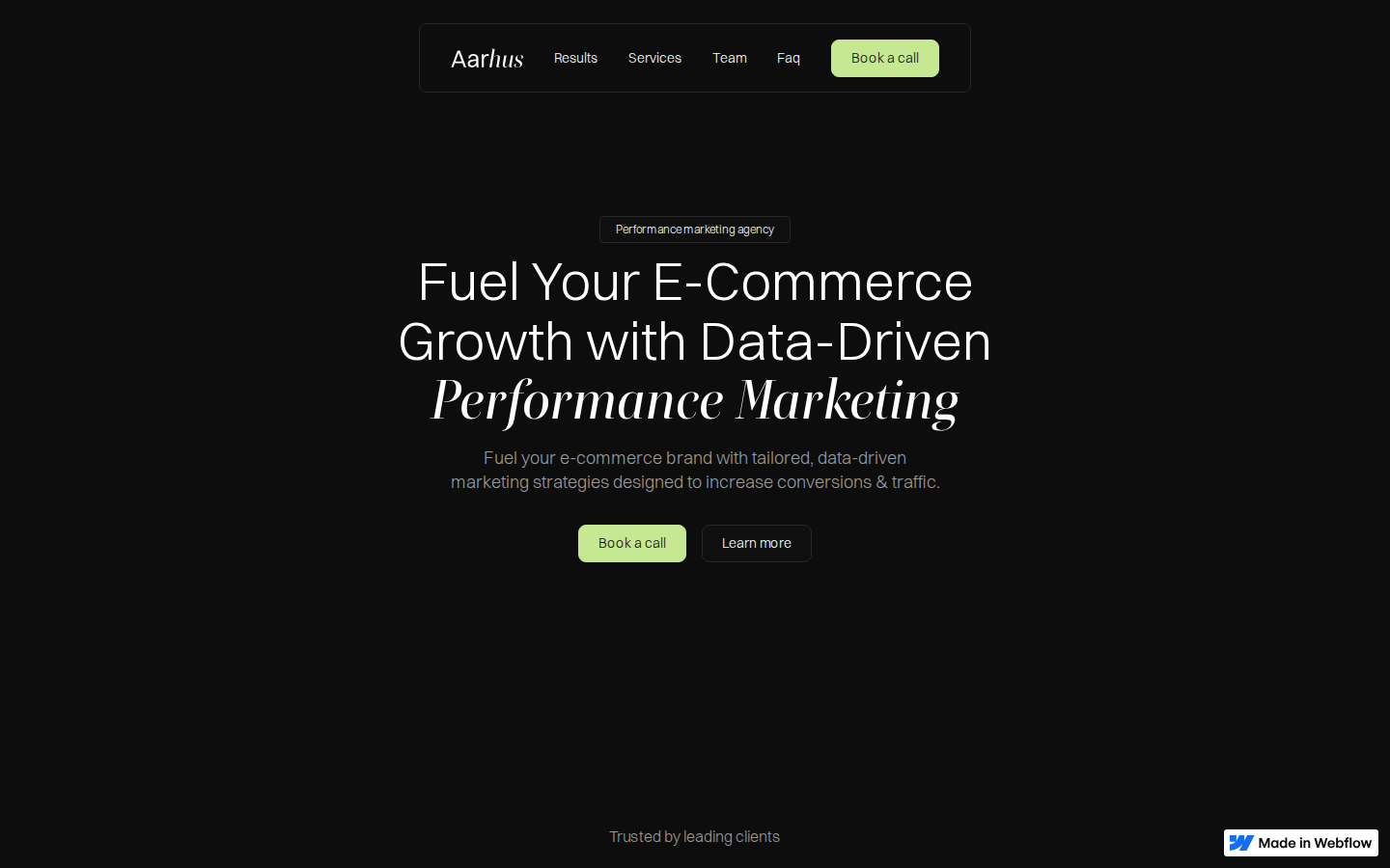 Aarhus - Portfolio & Agency Website Template template preview