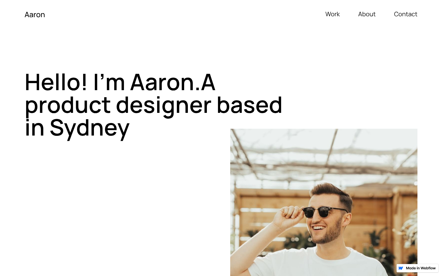 Aaron - Portfolio & Agency Website Template template preview